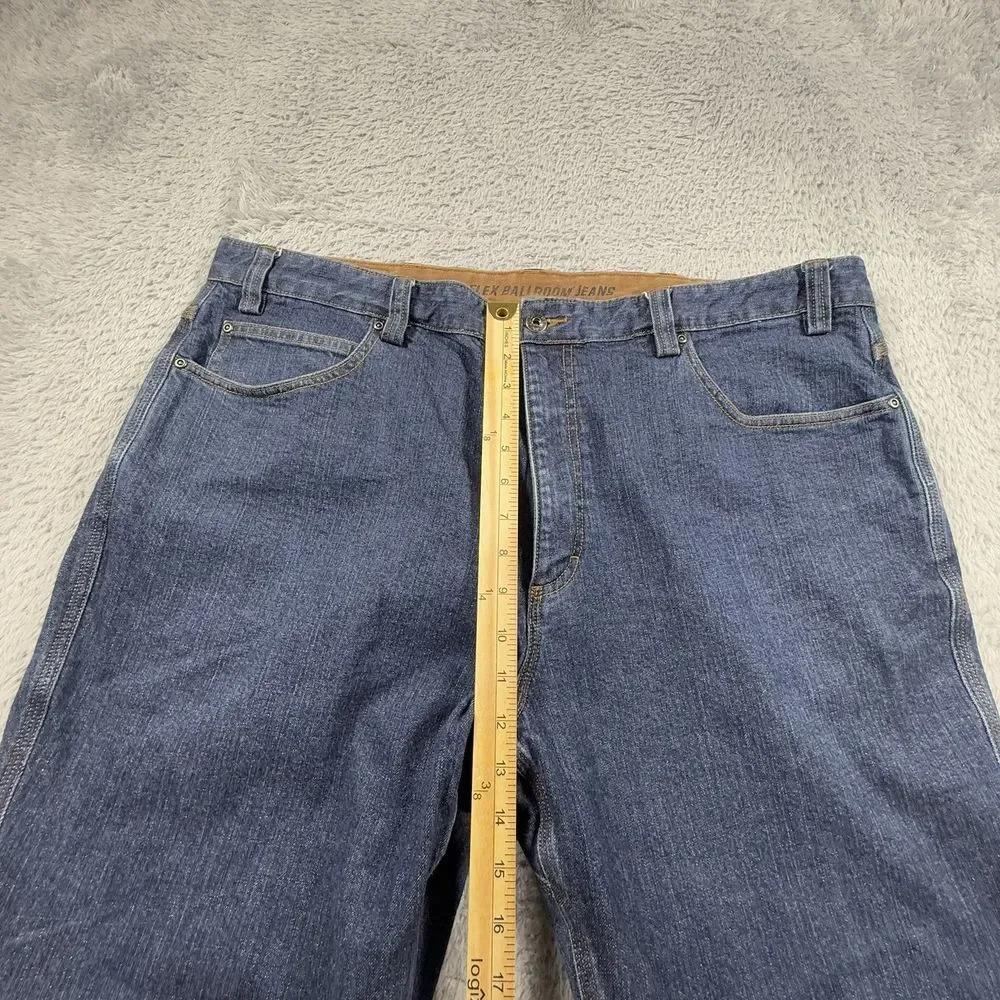 Duluth Trading Flex Ballroom Black Jeans 44x28 High Rise‎ Buttons  Stretch